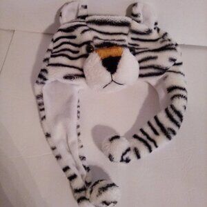 Kid's fleece winter tiger hat